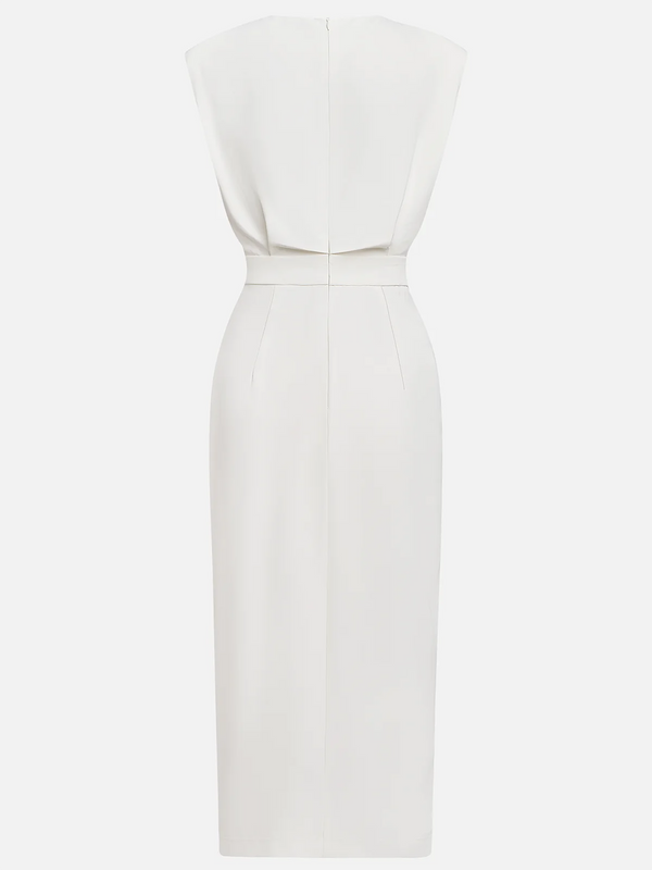 Women’s Sleeveless Elegant Side Slit Midi Dress