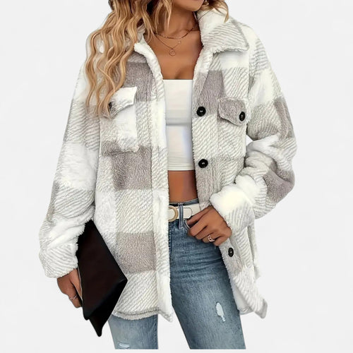 Women’s Plaid Oversized Shacket Button-Up