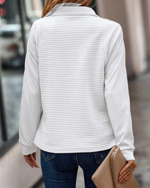 Women's Half-Zip Ribbed Sweater