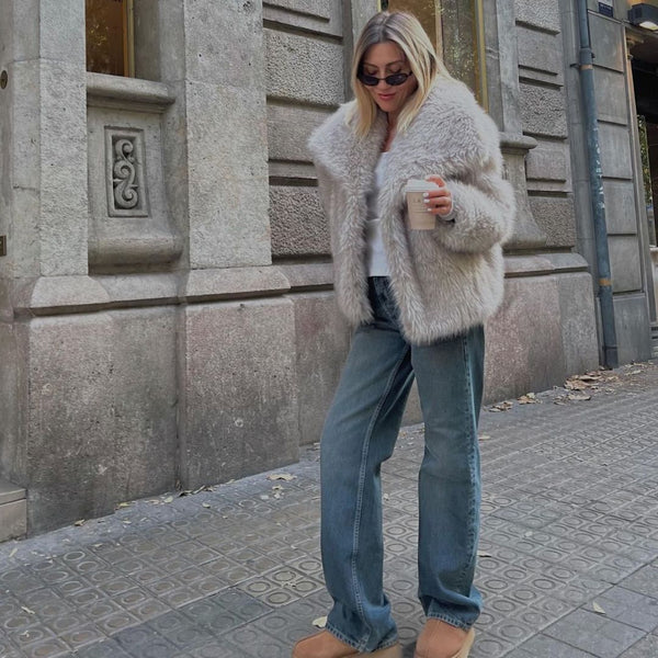 Women's Faux Fur Cropped Jacket