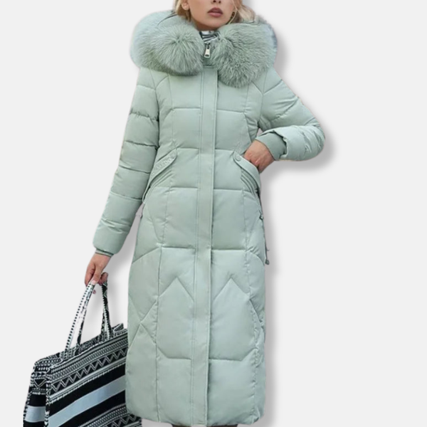 Luxury Faux Fur Hooded Long Puffer Coat