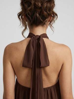 Vestido mini sin espalda para mujer con escote halter
