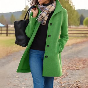 Women's Double-Breasted Mid-Length Winter Coat
