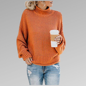 Women's Chunky Turtleneck Knit Sweater