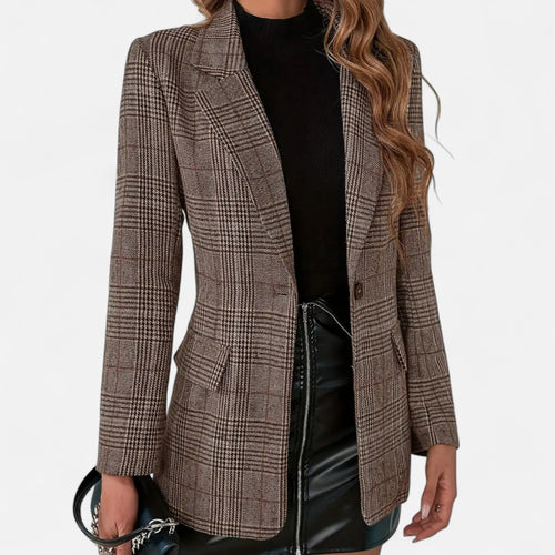 Blazer a cuadros a medida con ajuste clásico para mujer