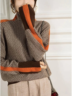 Women's Turtleneck Sweater with Timeless Elegant Fit
