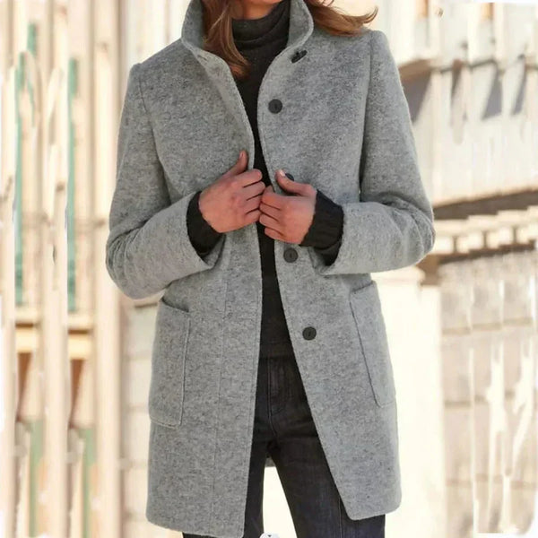 Stylish Mid-Length Women’s Winter Coat