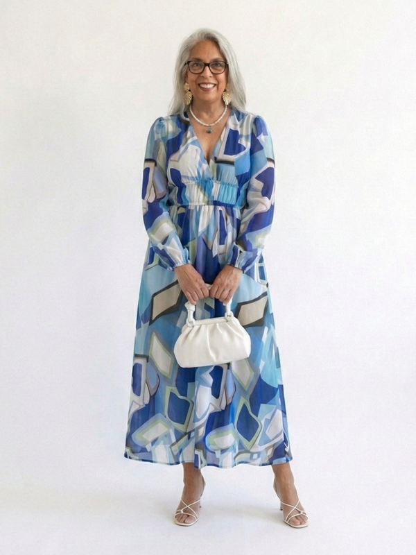 Women's Long Sleeve Floral Maxi Dress