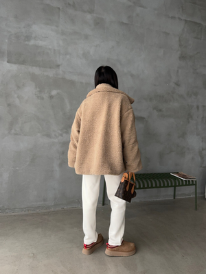 Cozy Teddy Oversized Warm Fleece Jacket for Women