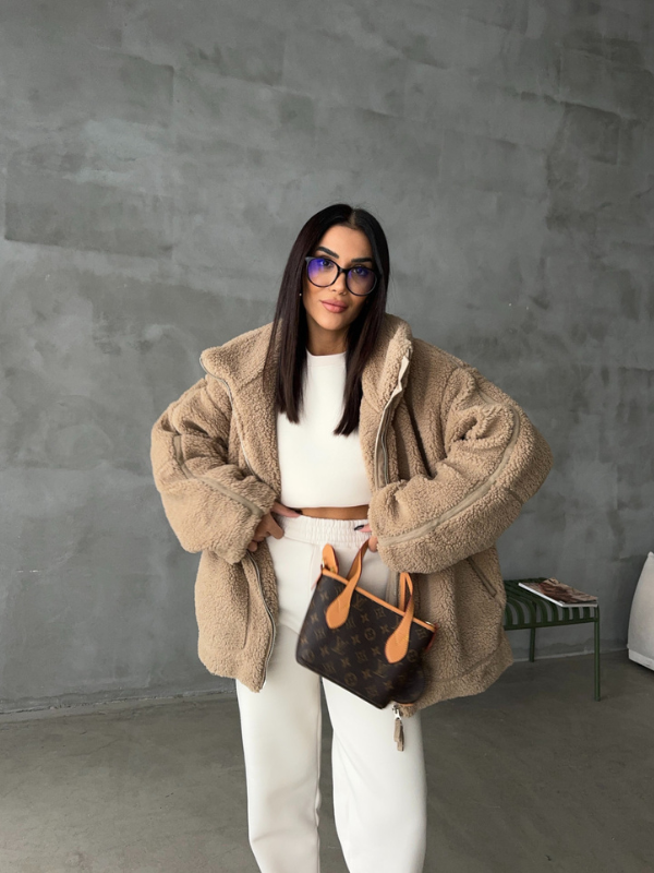 Cozy Teddy Oversized Warm Fleece Jacket for Women