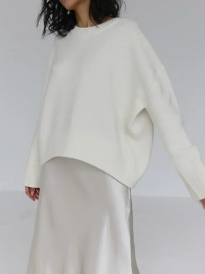 Women's Oversized Crew Neck Knit Sweater