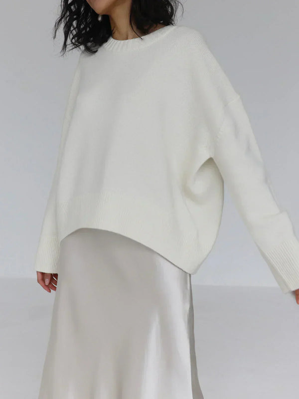 Women's Oversized Crew Neck Knit Sweater