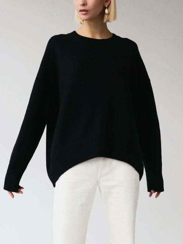 Women's Oversized Crew Neck Knit Sweater