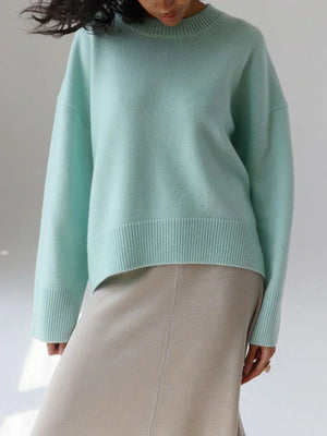 Women's Oversized Crew Neck Knit Sweater