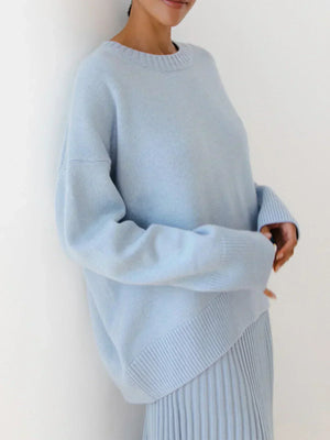 Women's Oversized Crew Neck Knit Sweater