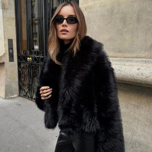 Women's Faux Fur Cropped Jacket