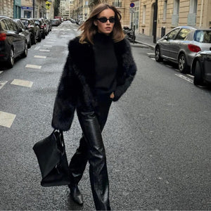Women's Faux Fur Cropped Jacket