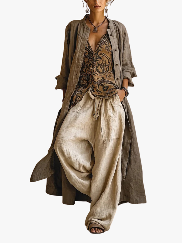 Women's 3-Piece Boho Outfit Set
