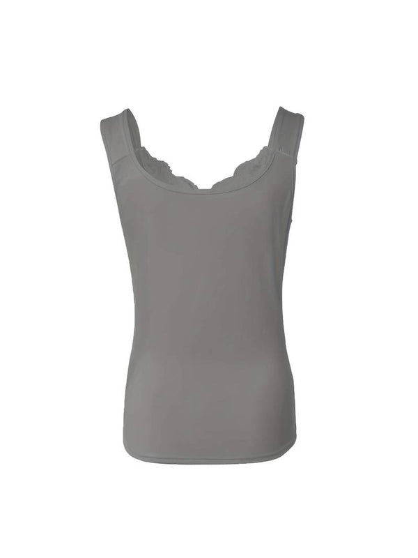Elegant Lace-Trimmed Women’s Sleeveless Tank Top