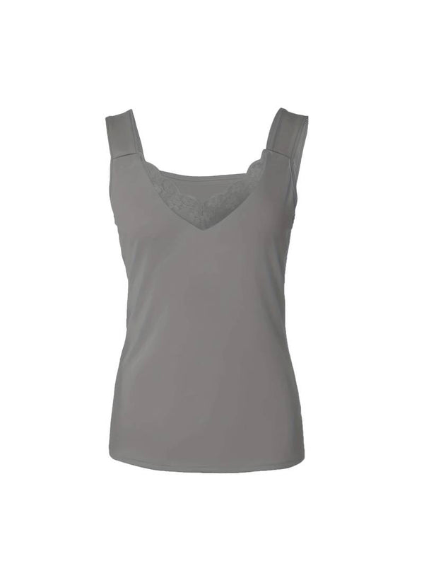 Elegant Lace-Trimmed Women’s Sleeveless Tank Top