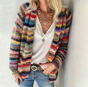 Women's Multicoloured Knit Cardigan