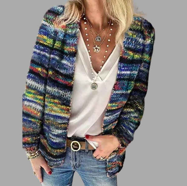 Women's Multicoloured Knit Cardigan
