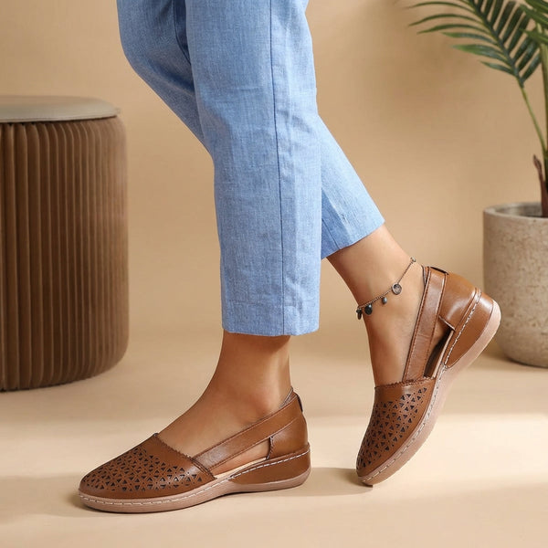 Breathable Cut-Out Loafers for Walking Comfort