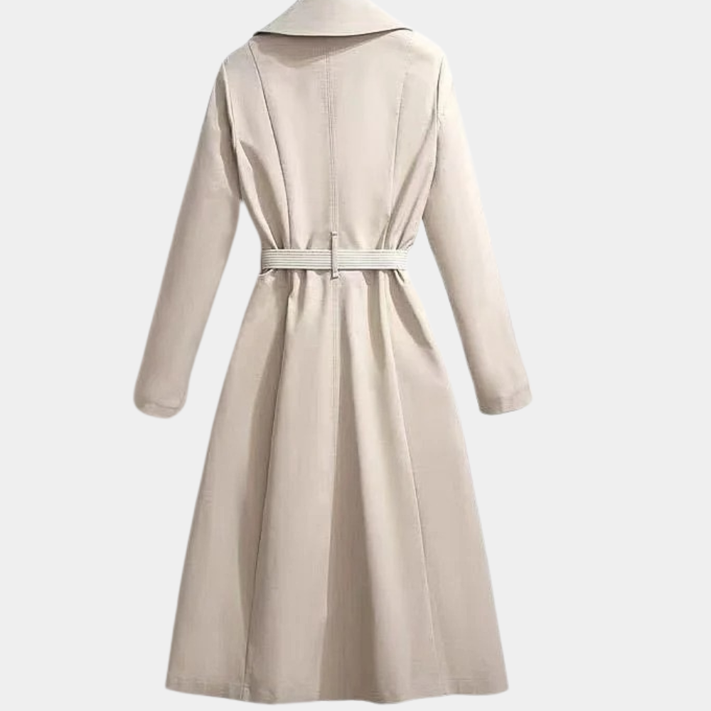 Women's Trench Coat with Adjustable Belt