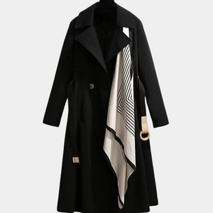 Women's Trench Coat with Adjustable Belt