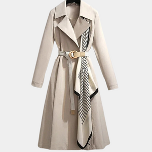 Women's Trench Coat with Adjustable Belt