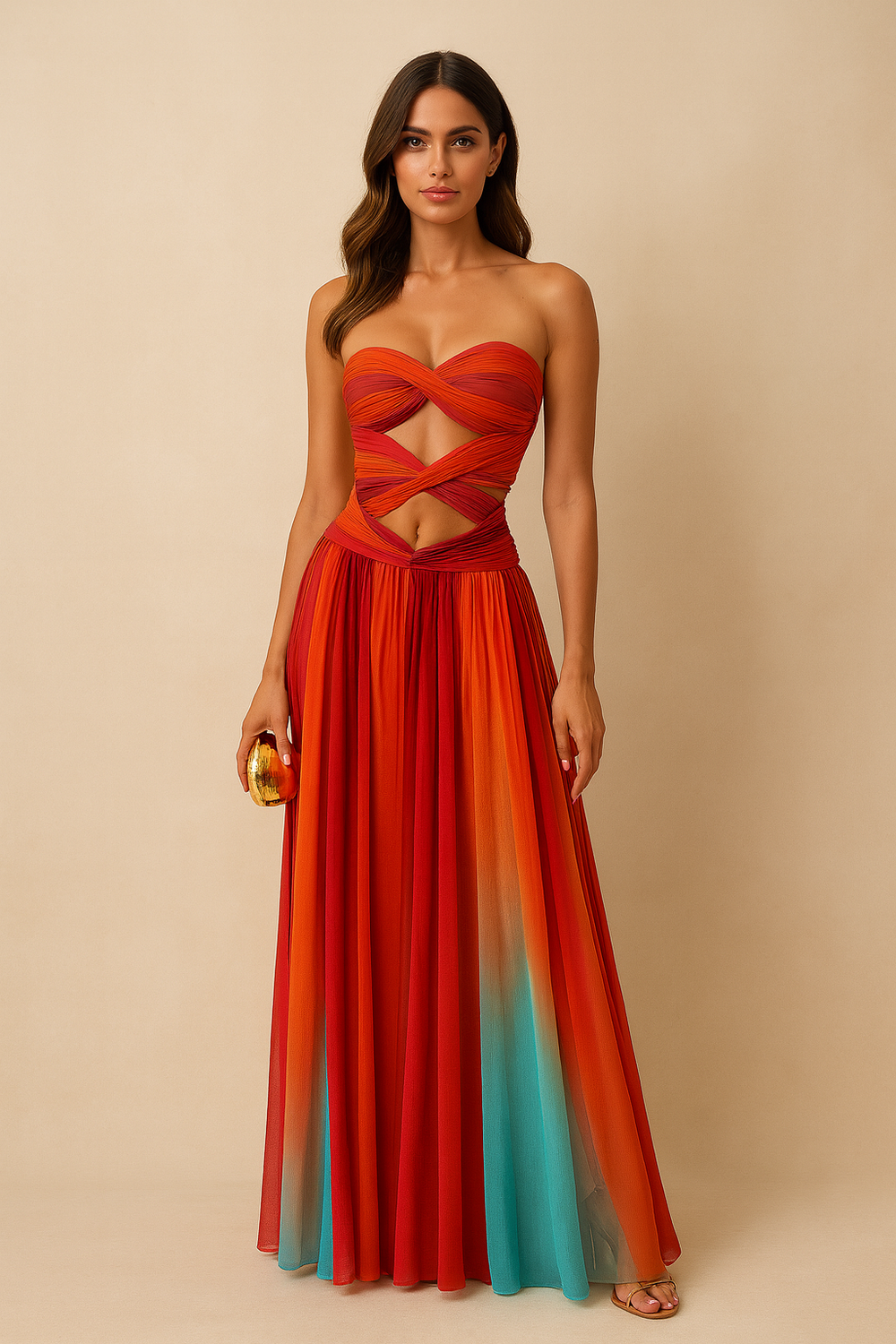 Laney | Vestido maxi sin tirantes