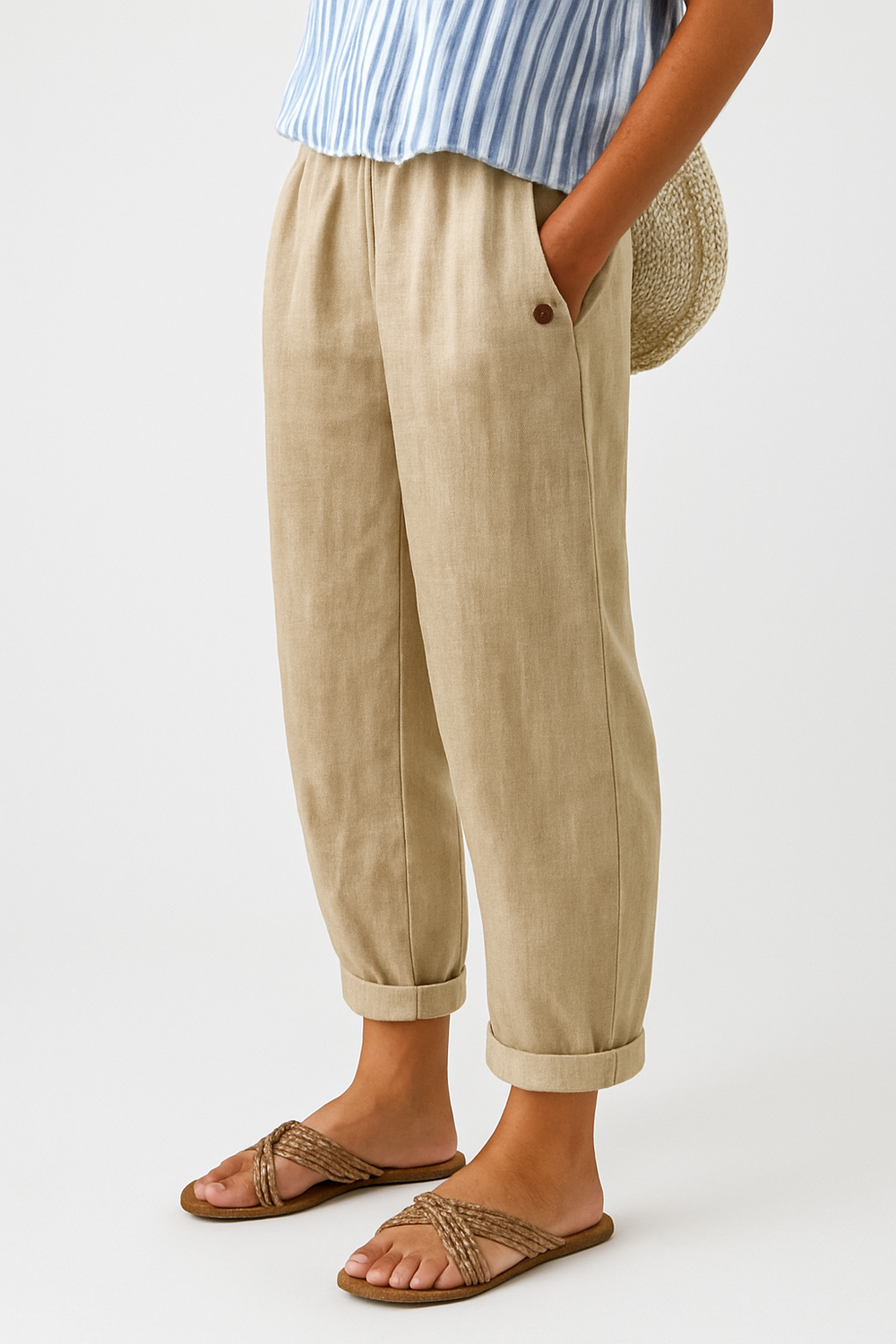Women’s Relaxed Casual Loose Fit Ankle Pants