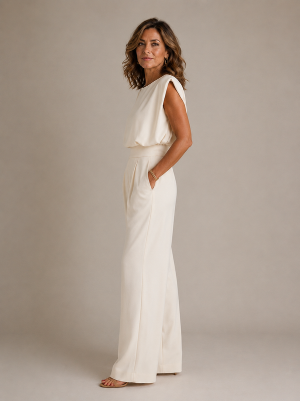 Women’s Elegant Sleeveless High-Waist Casual Jumpsuit