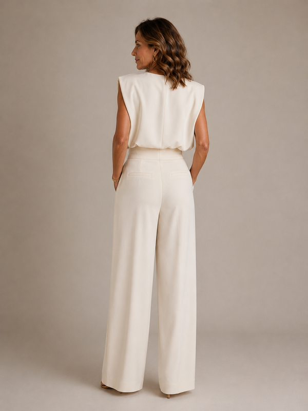 Women’s Elegant Sleeveless High-Waist Casual Jumpsuit