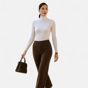 Slim Fit Long Sleeve Ribbed Turtleneck Sweater