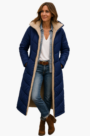 Winter Puffer Coat Hooded Warm Quilted Jacket for Women