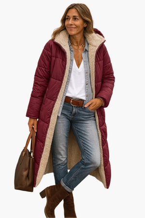 Winter Puffer Coat Hooded Warm Quilted Jacket for Women