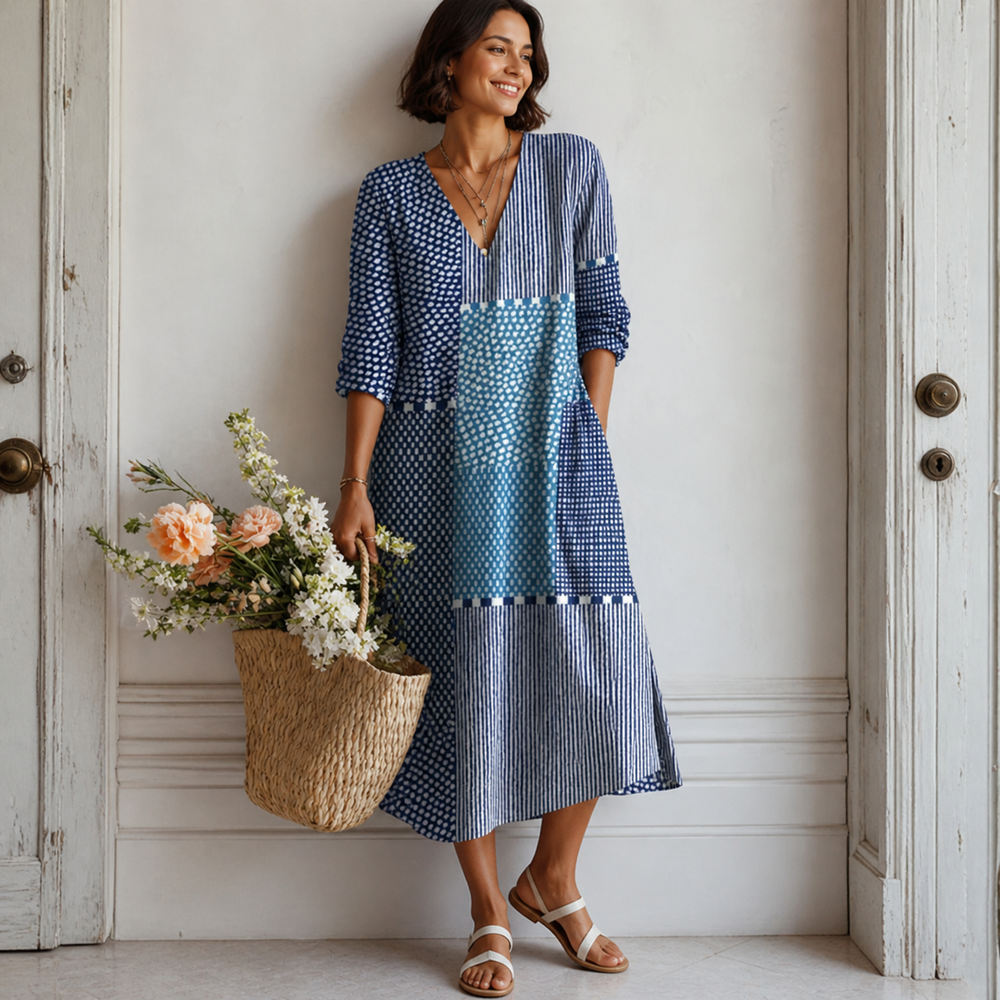 Women's Abstract Geometry Vintage Dress