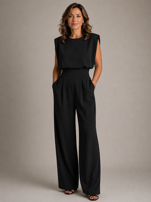 Women’s Elegant Sleeveless High-Waist Casual Jumpsuit