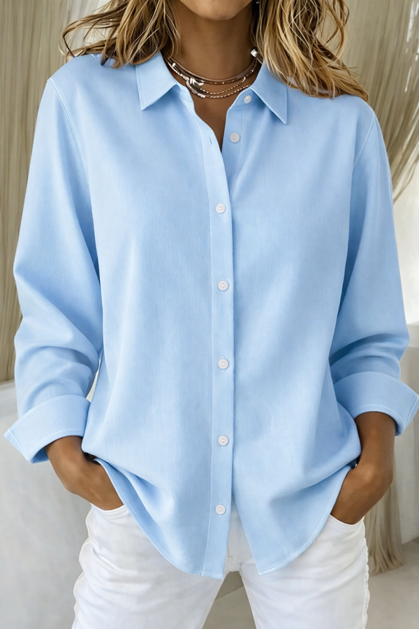 Elegant Button-Down Blouses Women's Professional