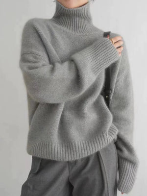 Women's Rollneck Sweater Semi-Fit Soft Knit