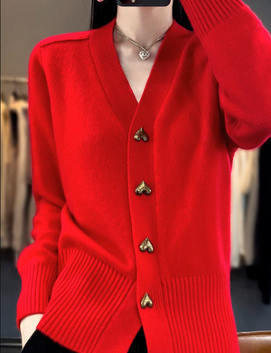 Soft Knit Women’s V-Neck Button Cardigan