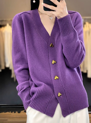 Soft Knit Women’s V-Neck Button Cardigan