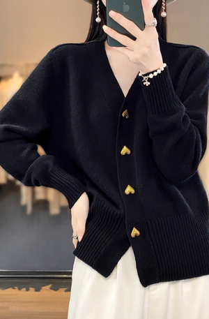 Soft Knit Women’s V-Neck Button Cardigan
