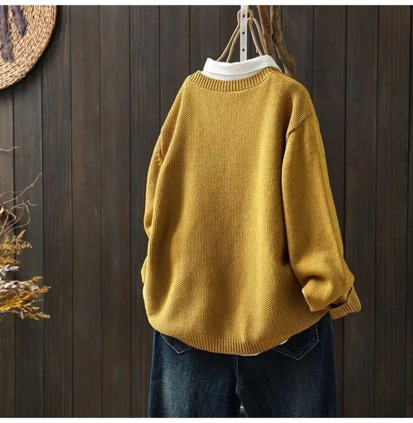 Women's Oversized Knit Cardigan with Patch Pocket