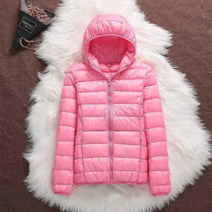 Women's Hooded Puffer Zip-Up Outdoor Jacket