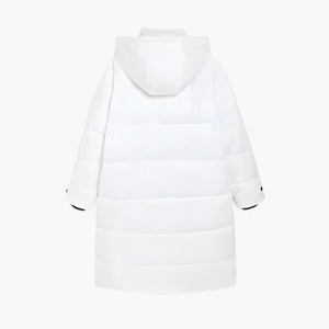 Women's Long Puffer Jacket with Hood