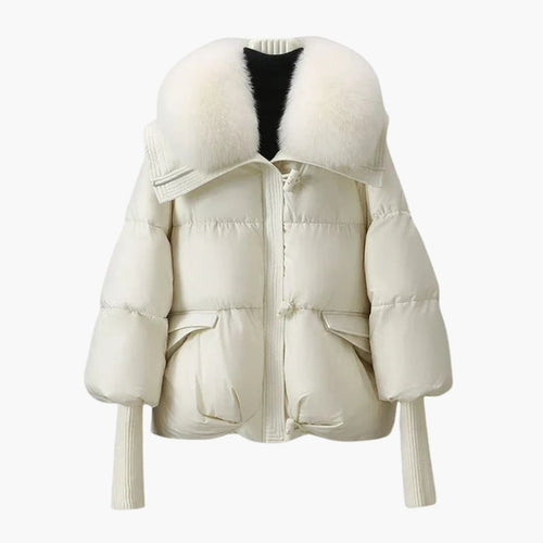 Women's Padded Winter Jacket Faux Fur Collar