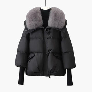Women's Padded Winter Jacket Faux Fur Collar