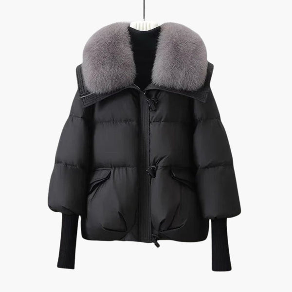 Women's Padded Winter Jacket Faux Fur Collar